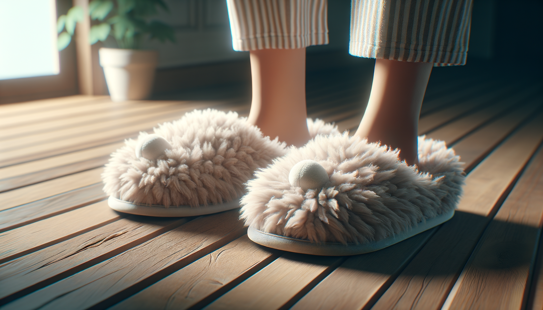 plush slip-ons slippers